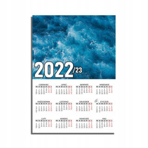KALENDARZ Plakatowy 32x44 MORZE Ocean Wodospady