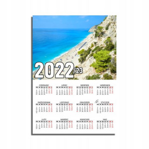 KALENDARZ Plakatowy 32x44 MORZE Ocean Wodospady