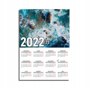 KALENDARZ Plakatowy 32x44 MORZE Ocean Wodospady