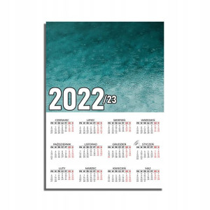 KALENDARZ Plakatowy 32x44 MORZE Ocean Wodospady