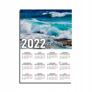 KALENDARZ Plakatowy 32x44 MORZE Ocean Wodospady