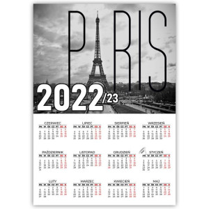 KALENDARZ Plakatowy 32x44 Wiele Wzorów PARIS 22/23