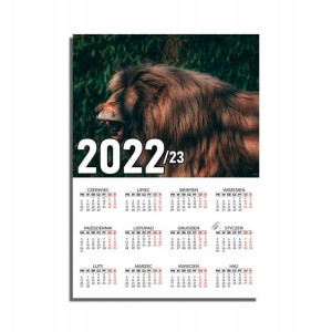 KALENDARZ Plakatowy 32x44 Wzory ZWIERZĘTA 22/23