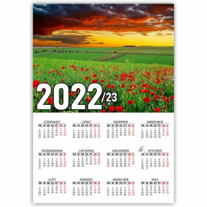 KALENDARZ Plakatowy 32x45 Wzory KRAJOBRAZY 22/23