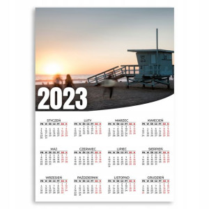 Kalendarz Ścienny 2023 50x70cm USA Wybrzeże Wzory