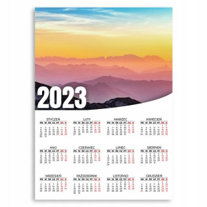 KALENDARZ ŚCIENNY 2023 Plakat 50x70 cm Wzory GÓRY