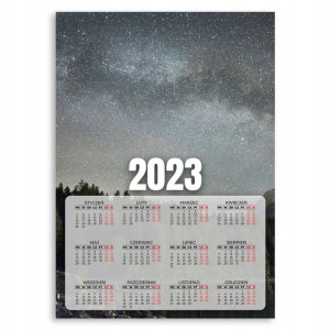 KALENDARZ ŚCIENNY 2023 Plakat 50x70 Wzory KOSMOS