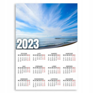 KALENDARZ ŚCIENNY 2023 Plakat 50x70 Wzory MORZE