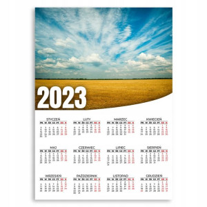 KALENDARZ ŚCIENNY 2023 Plakat 50x70 Wzory NIEBO