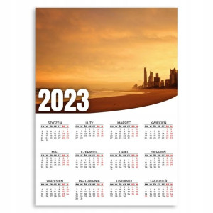 KALENDARZ ŚCIENNY 2023 Plakat 50x70 Wzory PLAŻA