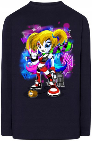 Harley Queen Męski Modny Longsleeve Nadruk R.3XL