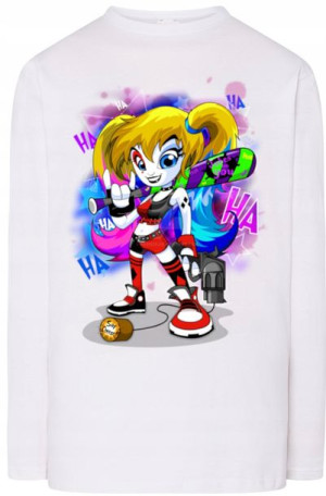 Harley Queen Męski Modny Longsleeve Nadruk R.4XL