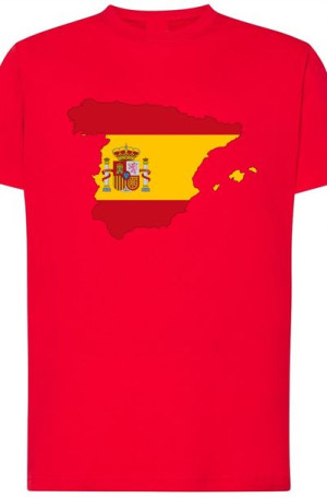 Hiszpania Flaga Damski T-shirt Logo Nadruk R.4XL