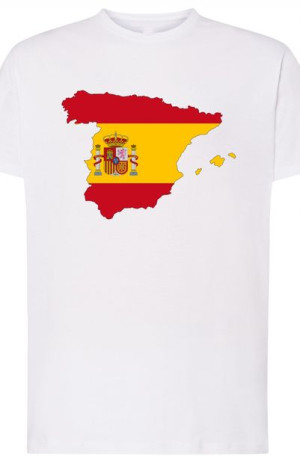 Hiszpania Flaga Damski T-shirt Logo Nadruk R.L