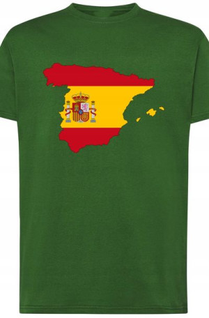 Hiszpania Flaga Damski T-shirt Logo Nadruk R.M