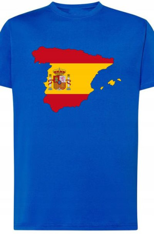 Hiszpania Flaga Damski T-shirt Logo Nadruk R.XXL