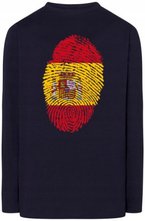 Hiszpania Flaga Odcisk Palca Longsleeve Rozm.L