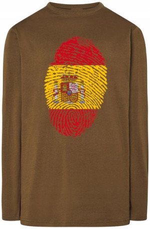 Hiszpania Flaga Odcisk Palca Longsleeve Rozm.M