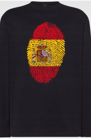 Hiszpania Flaga Odcisk Palca Longsleeve Rozm.S