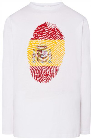 Hiszpania Flaga Odcisk Palca Longsleeve Rozm.XXL