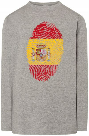 Hiszpania Flaga Odcisk Palca Longsleeve Rozm.XXL