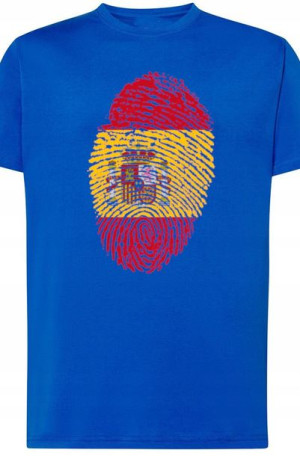 Hiszpania Odcisk Palca T-shirt Męski R.4XL
