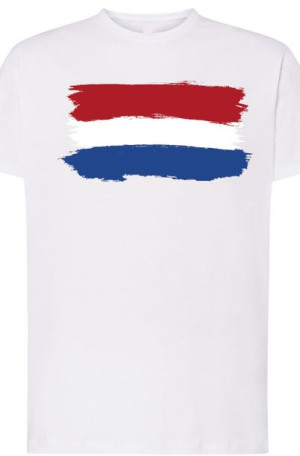 Holandia Flaga Modna T-Shirt Męski Rozm.5XL