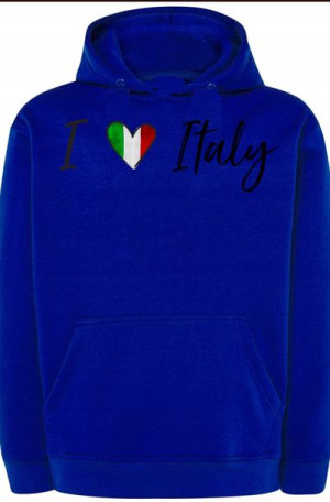 I Love Italy Kocham Włochy Bluza Kaptur r.XS