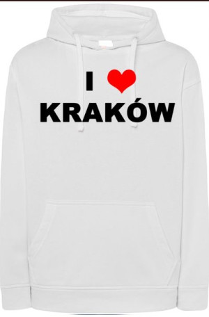 I Love Kraków Męska Bluza Kaptur Nadruk r.3XL