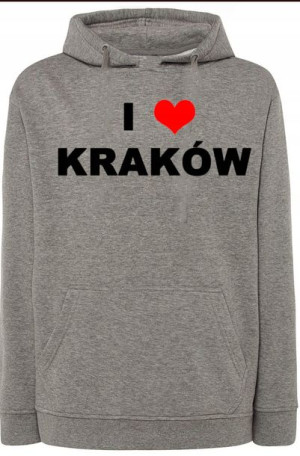 I Love Kraków Męska Bluza Kaptur Nadruk r.XL