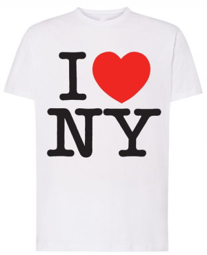 I Love New York T-shirt Męski Nadruk Rozm.L