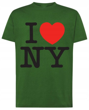 I Love New York T-shirt Męski Nadruk Rozm.XL