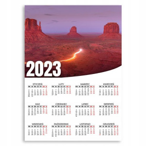 Kalendarz Ścienny 2023 Roczny 50x70 Wzory Miasto