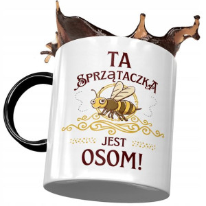 Kubek Czarny Dla Sprzątaczki Sprzątaczka Jest Osom