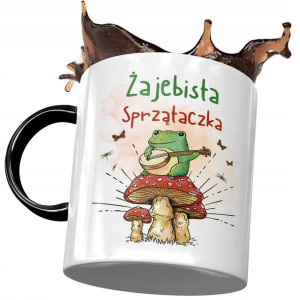 Kubek Czarny Dla Sprzątaczki Żajebista Sprzątaczka