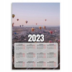 Kalendarz Ścienny 2023 Roczny 50x70cm Wzory Balony