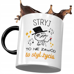 Kubek Czarny Dla Stryja na Urodziny na Prezent
