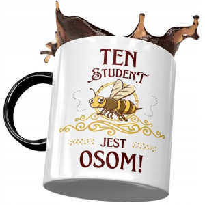 Kubek Czarny Dla Studenta Ten Student Jest Osom