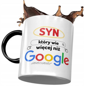 Kubek Czarny Dla Syna na Dzień Dziecka Prezent