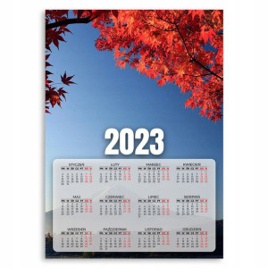 Kalendarz Ścienny 2023 Rok Plakat Liście 50x70 Cm