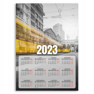 Kalendarz Ścienny 2023 Rok Plakat Train 50x70 Cm