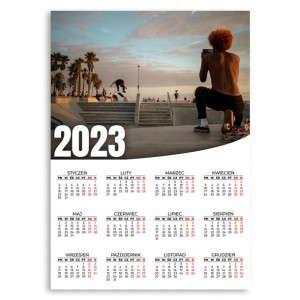 Kalendarz Ścienny 2023 Rok XL 50x70cm Góry Wzory