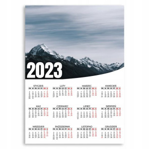 Kalendarz Ścienny 2023 Rok XL 50x70cm Zimowe Wzory