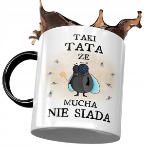 Kubek Czarny Dla Taty Ojca na Dzień Taty Prezent
