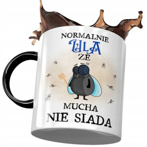 Kubek Czarny dla Uli Urszuli Przyjaciółki Żony