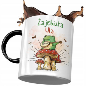 Kubek Czarny dla Uli Urszuli Przyjaciółki Żony