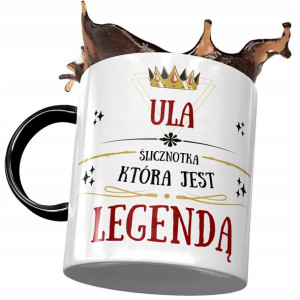 Kubek Czarny dla Uli Urszuli Przyjaciółki Żony