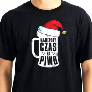 T-SHIRT Męski Śmieszny PREZENT na Mikołaja - S