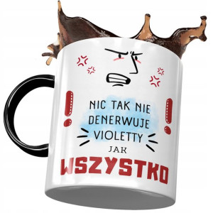 Kubek Czarny Dla Violetty Koleżanki Żony Prezent