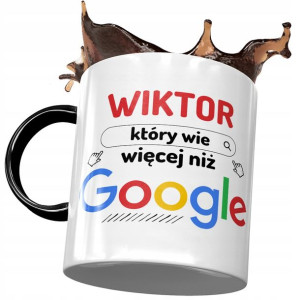 Kubek Czarny Dla Wiktora Kolegi Męża na Prezent